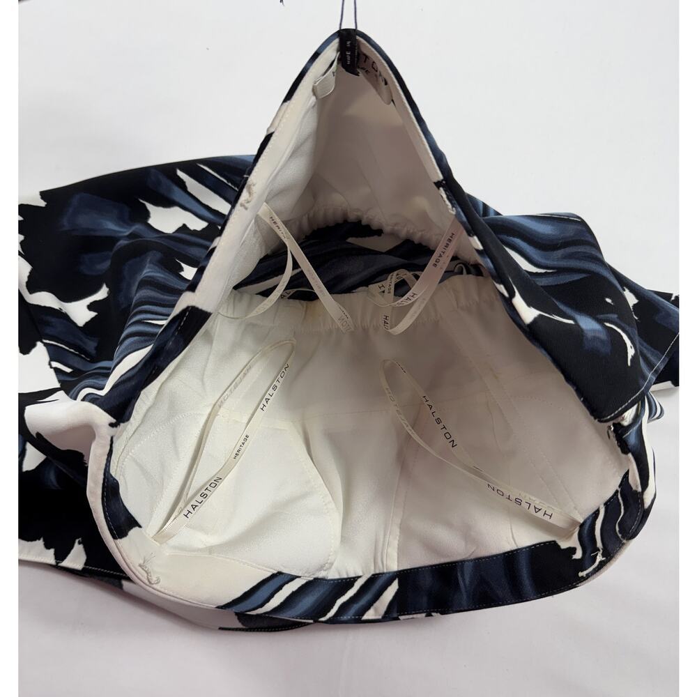 NWT Halston Heritage set of Strapless Top & pencil skirt white and  blue - Picture 11 of 16